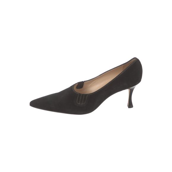 MANOLO BLAHNIK Suede Pumps - 38 - Black - Picture 1 of 5
